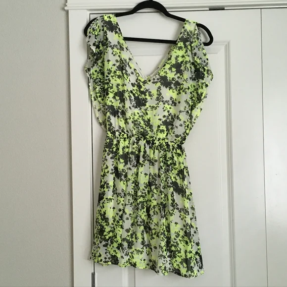 Vintage Love Dresses | Neon Green Print Mini Dress | Color: Green/White | Size: M | Ariellepham's Closet Vintage Love Dresses | Neon Green Print Mini Dress | Color: Green/White | Size: M | Ariellepham's Closet